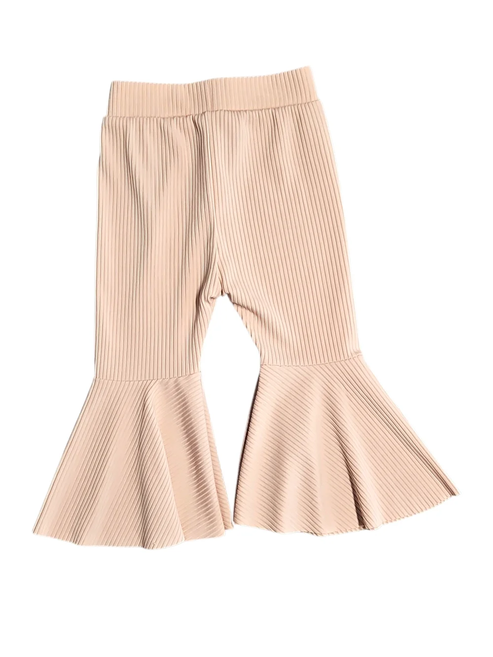 No Brand Girls' Pleated Flare Leggings - Blush Pink Size 80 12-18 Months